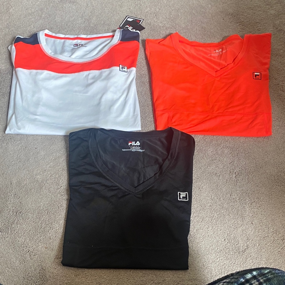 Fila women’s workout t-shirt bundle size large